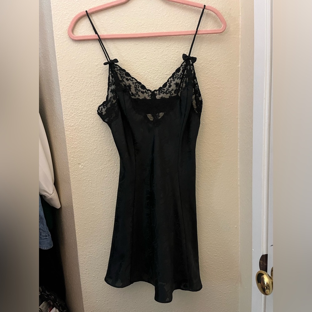 Victoria's Secret Black Lace Chemise
